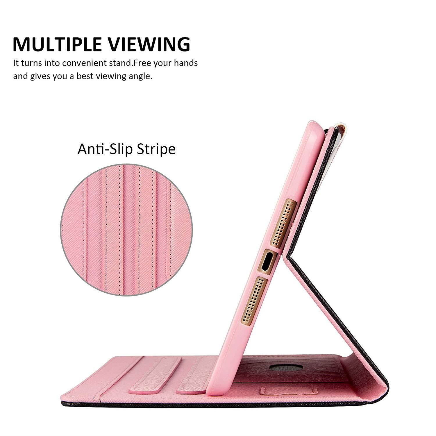 iPad Mini Case, iPad Mini 2/3 Case, Dteck(TM) Cartoon Cute Flip Folio Stand PU Leather Case with Cards Slots Full Body Protective Magnetic Cover for Apple iPad Mini 3 2 1 (01 Never Stop)