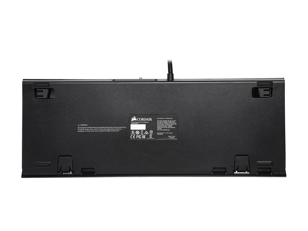 Corsair Gaming K70 LUX Mechanical Keyboard Backlit Red LED Cherry MX Blue (CH-9101021-NA)