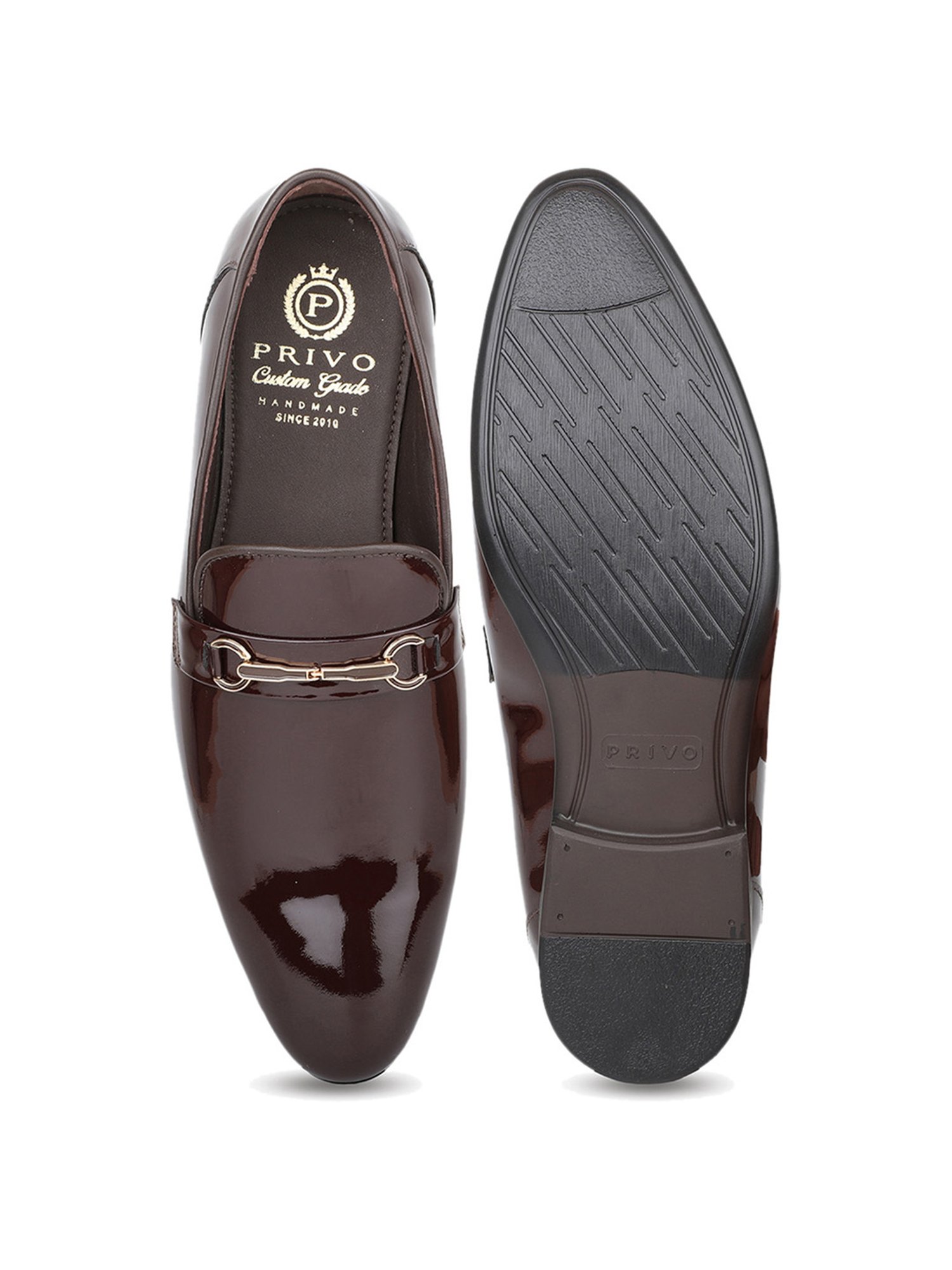 Privo Men's Maroon Formal Loafers