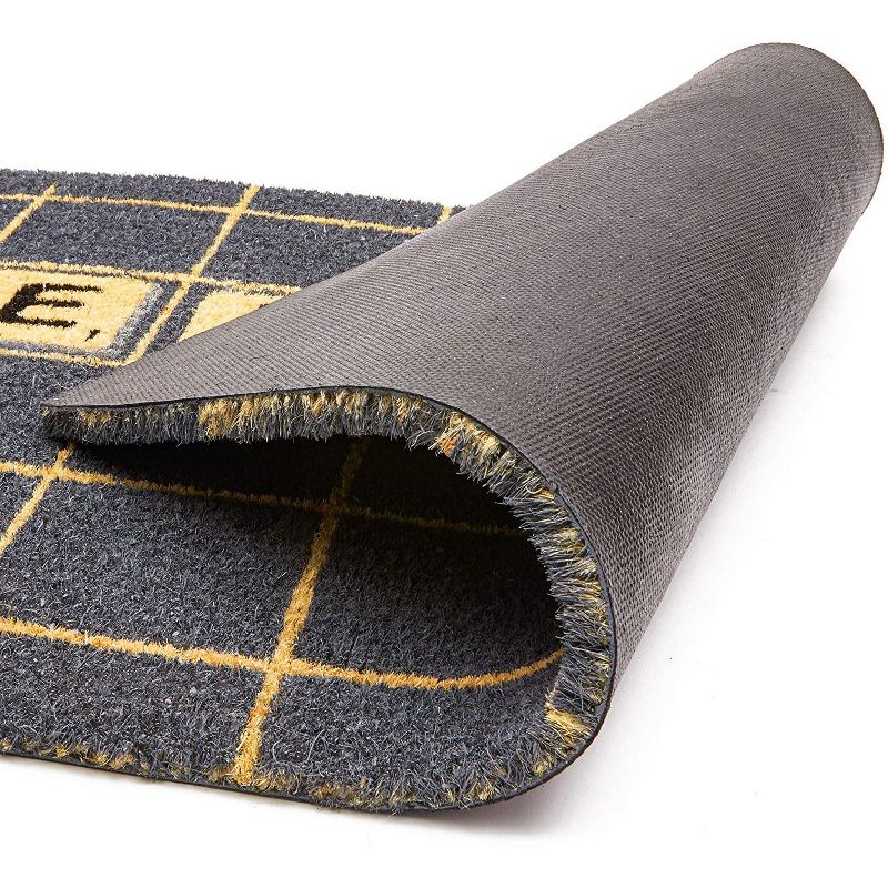 Juvale Welcome Scrabble Tile Coir Door Mat Indoor Outdoor Doormat Nonslip Front Rugs 17"x30"