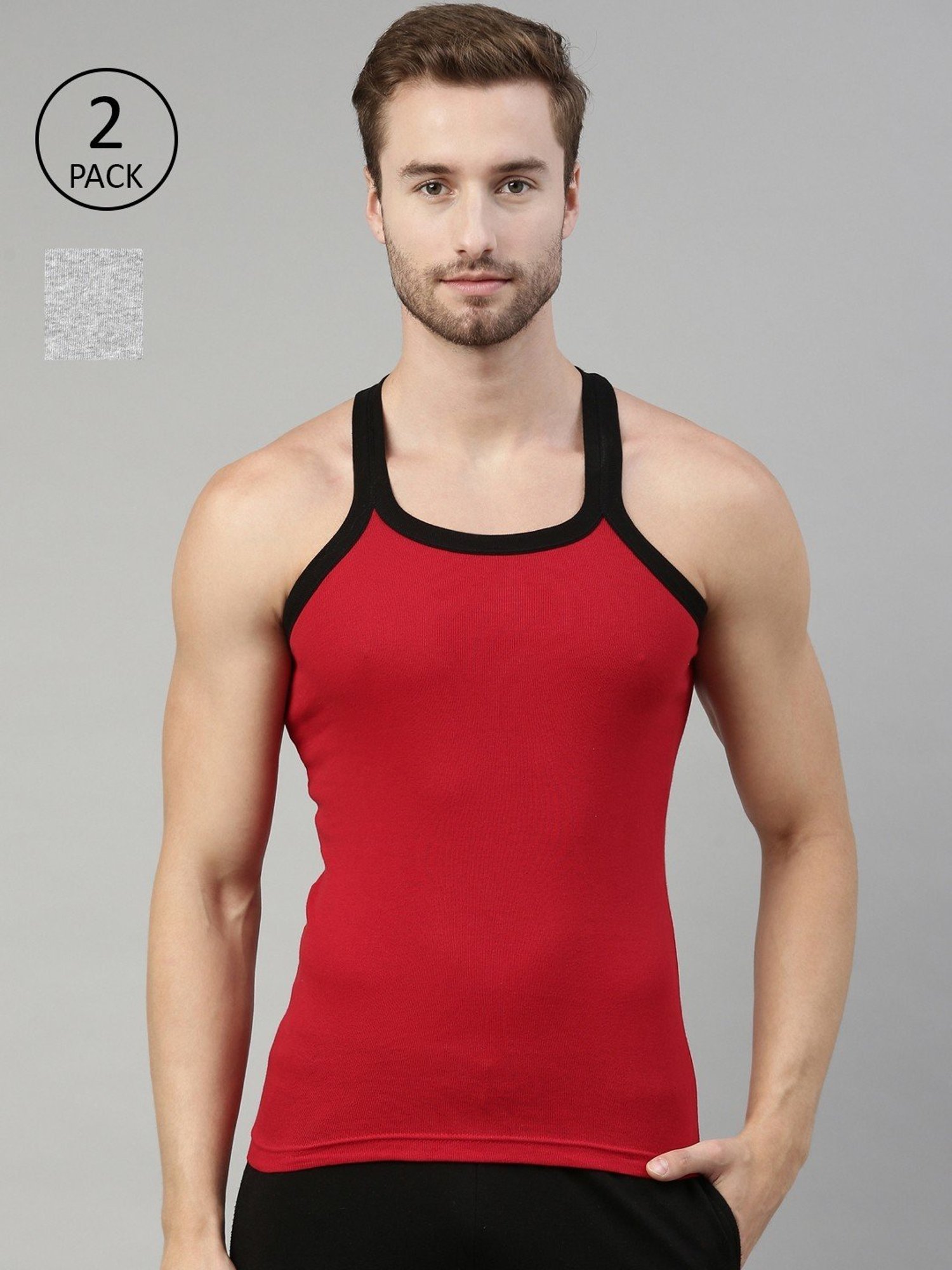 Dixcy Scott Originals Multi Cotton Regular Fit Vest - Pack Of 2