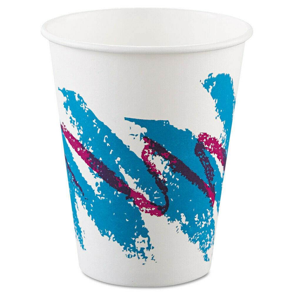 SOLO Jazz Paper Hot Cups, 8oz, Polycoated, 50/bag, 20 Bags/carton 378JZJ NEW