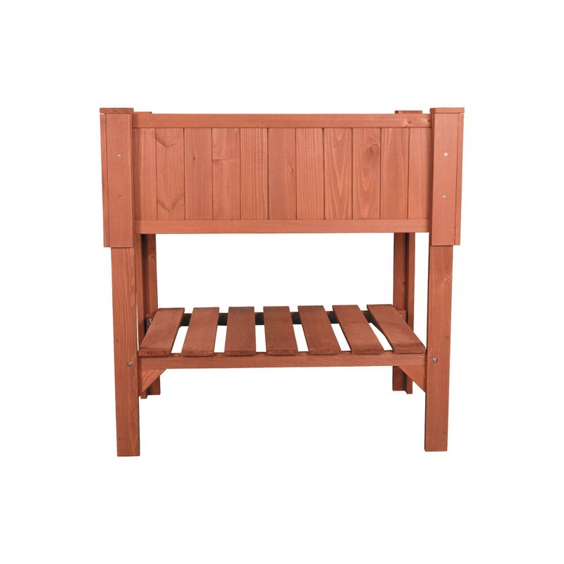 Rectangular Raised Rectangular Planter Box - Brown - Leisure Season