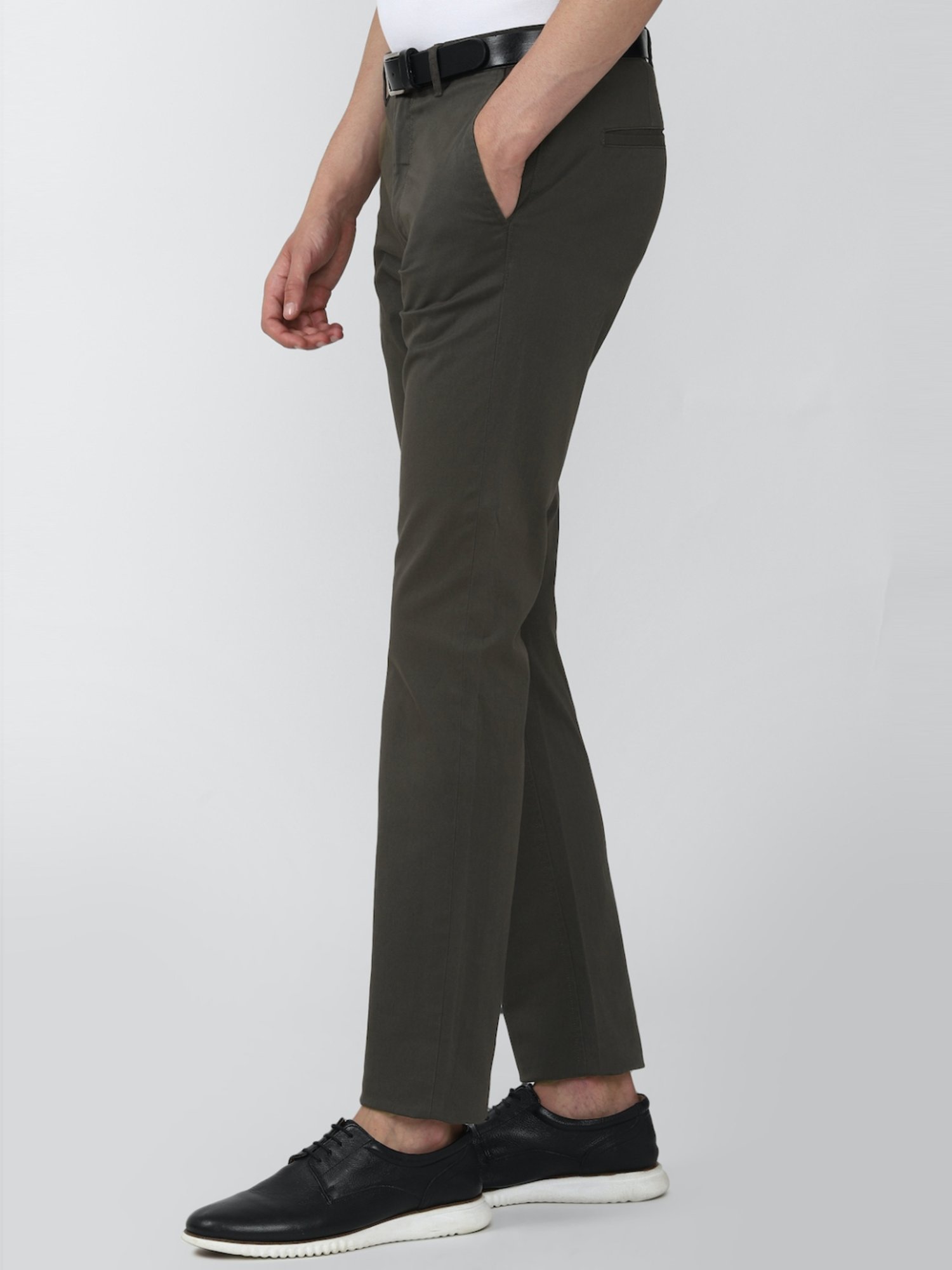 Van Heusen Sport Grey Cotton Slim Fit Trousers