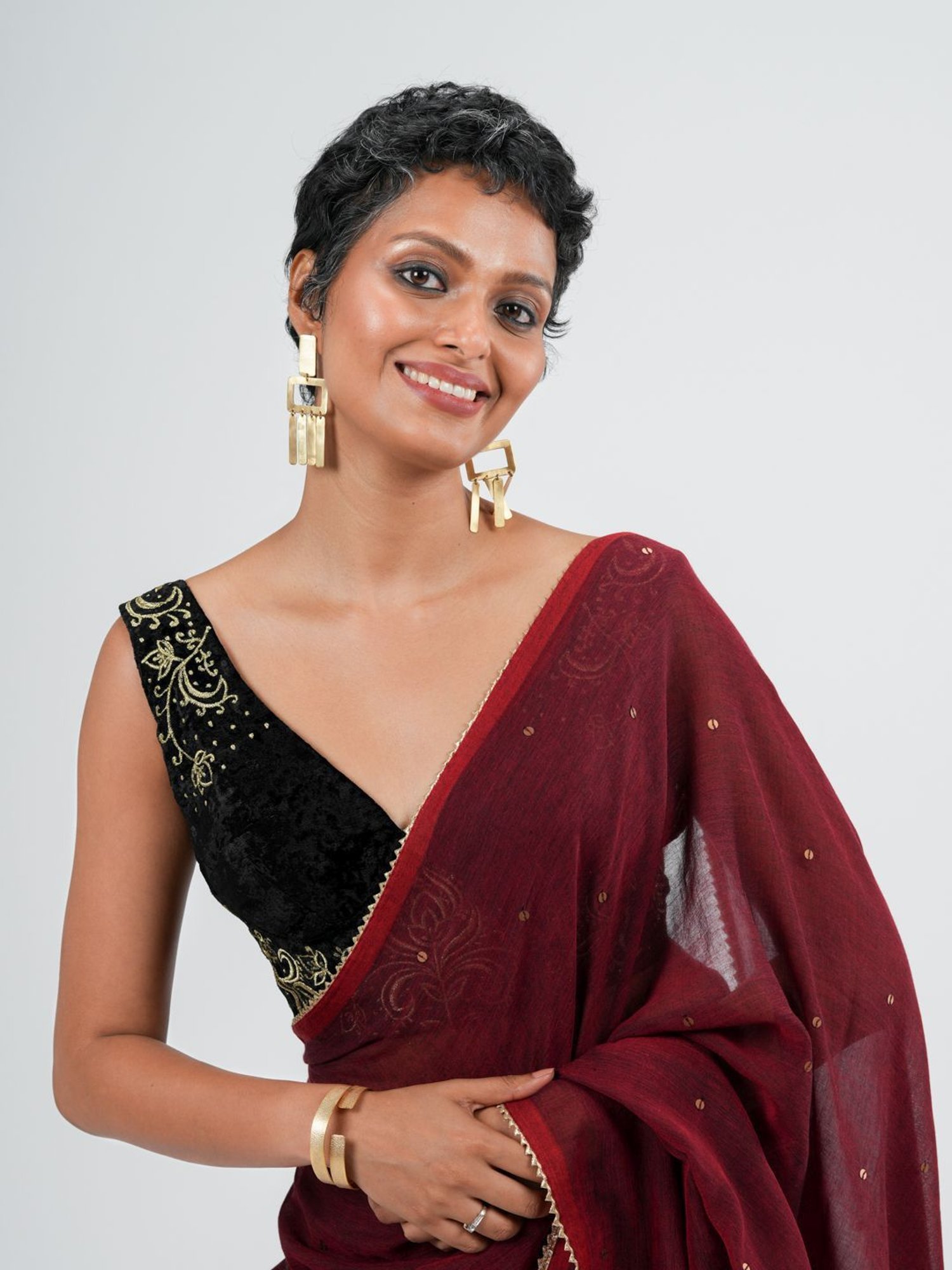 Suta Black Embroidered Blouse