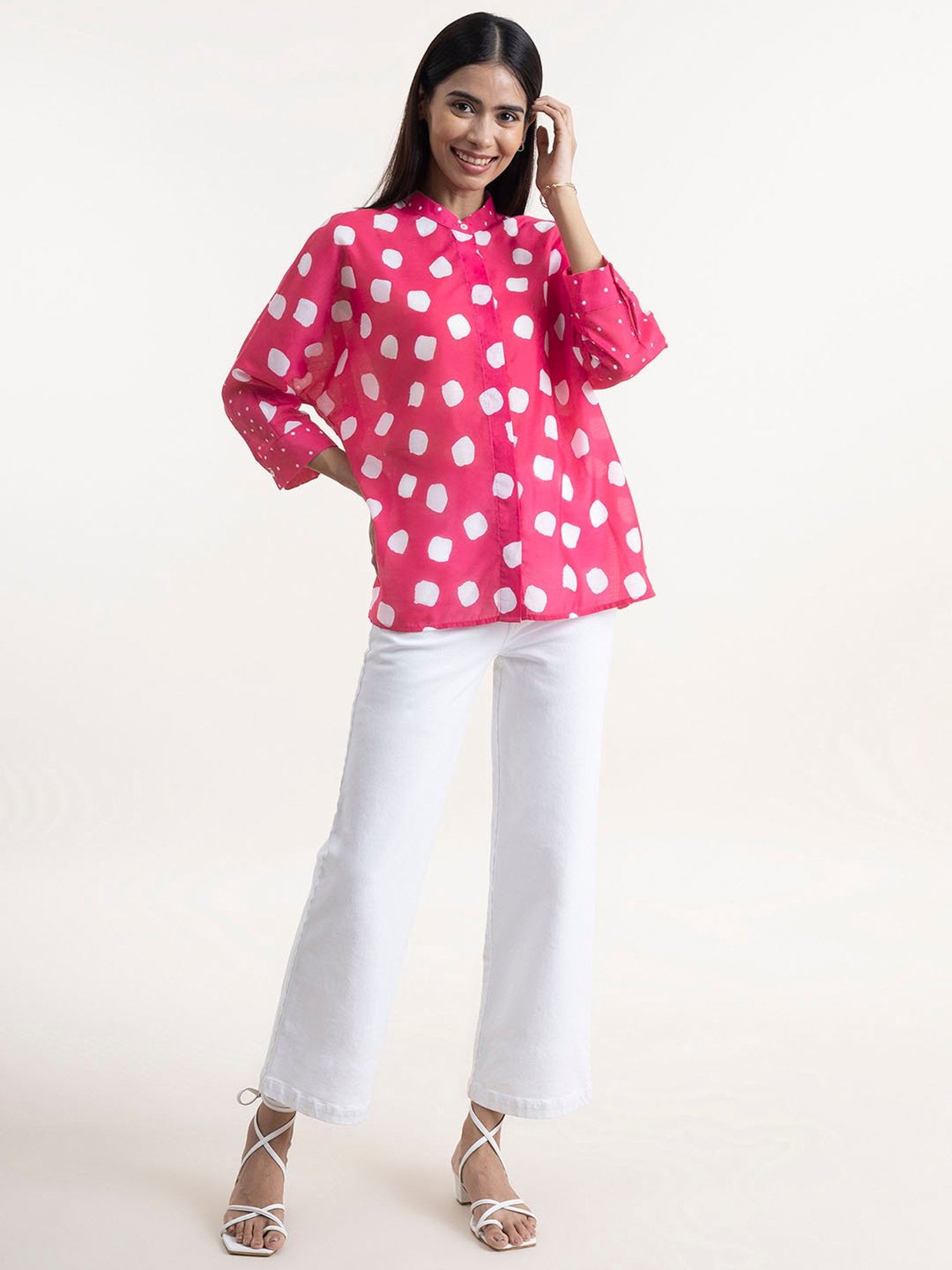 Pink Fort Pink Printed Shirt