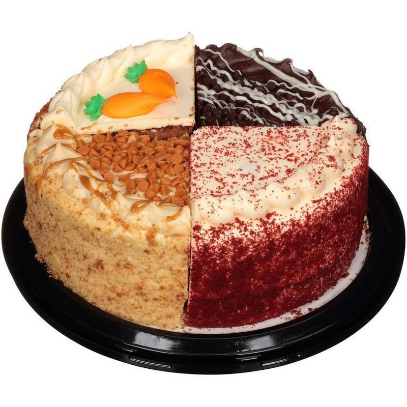 8" Double Layer Variety Cake - Caramel, Carrot, Chocolate, Red Velvet -  46oz
