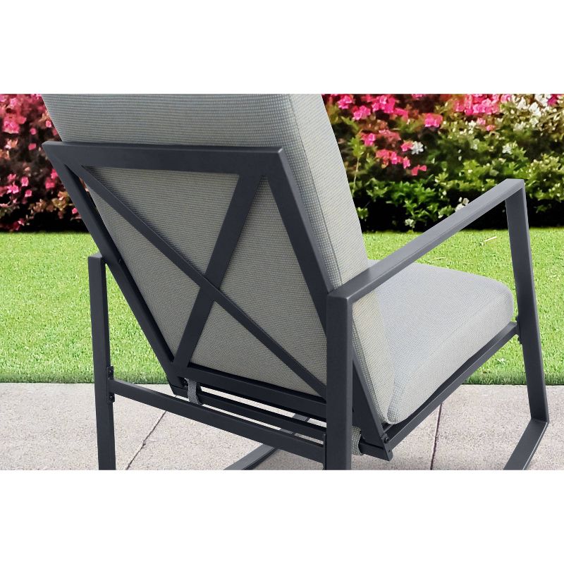 3pc Aurora Cushion Seating Set - Gray - Apollo Outdoor