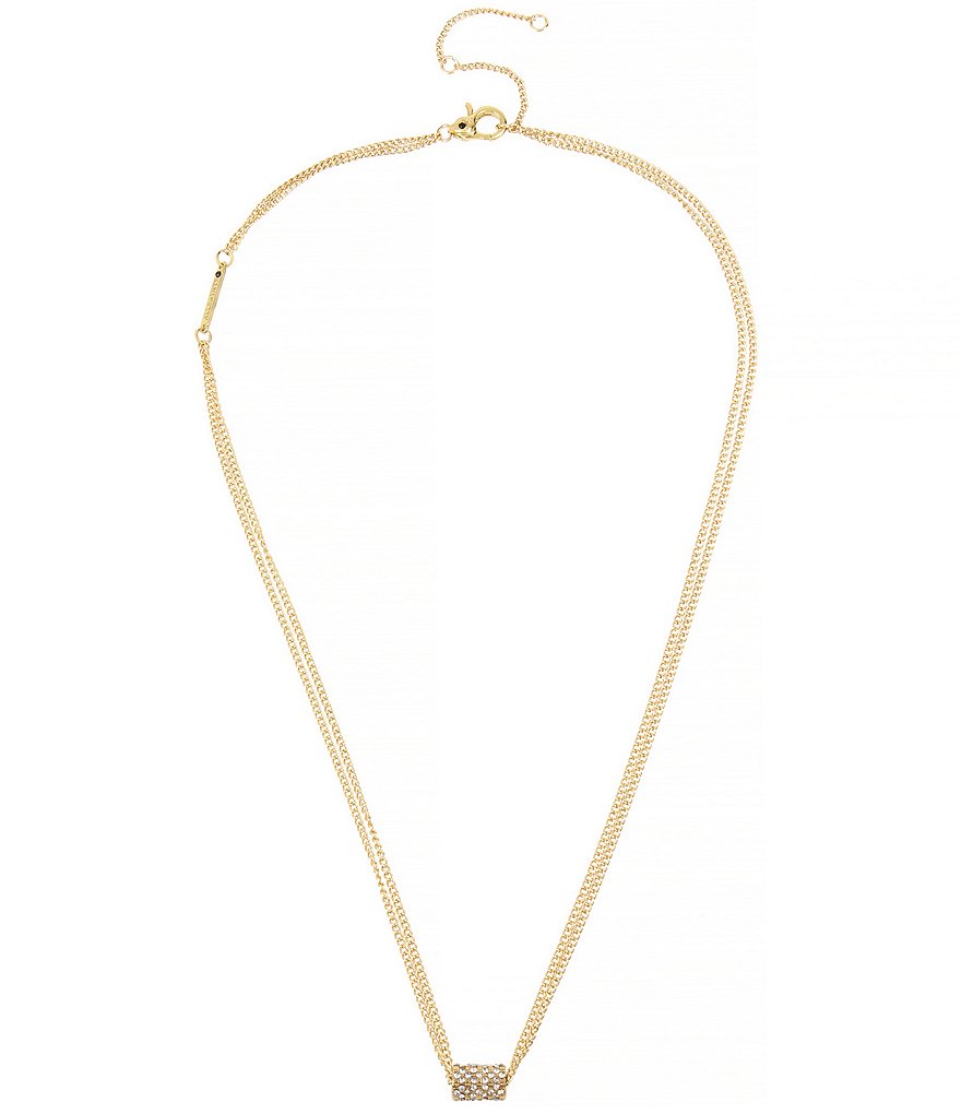 AllSaints Pave Geometric Pendant Necklace