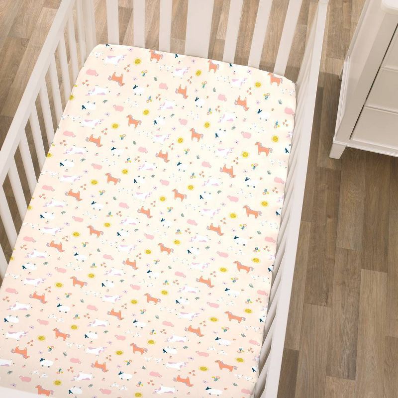 Carter's Sunny Farms Super Soft Fitted Crib Sheet