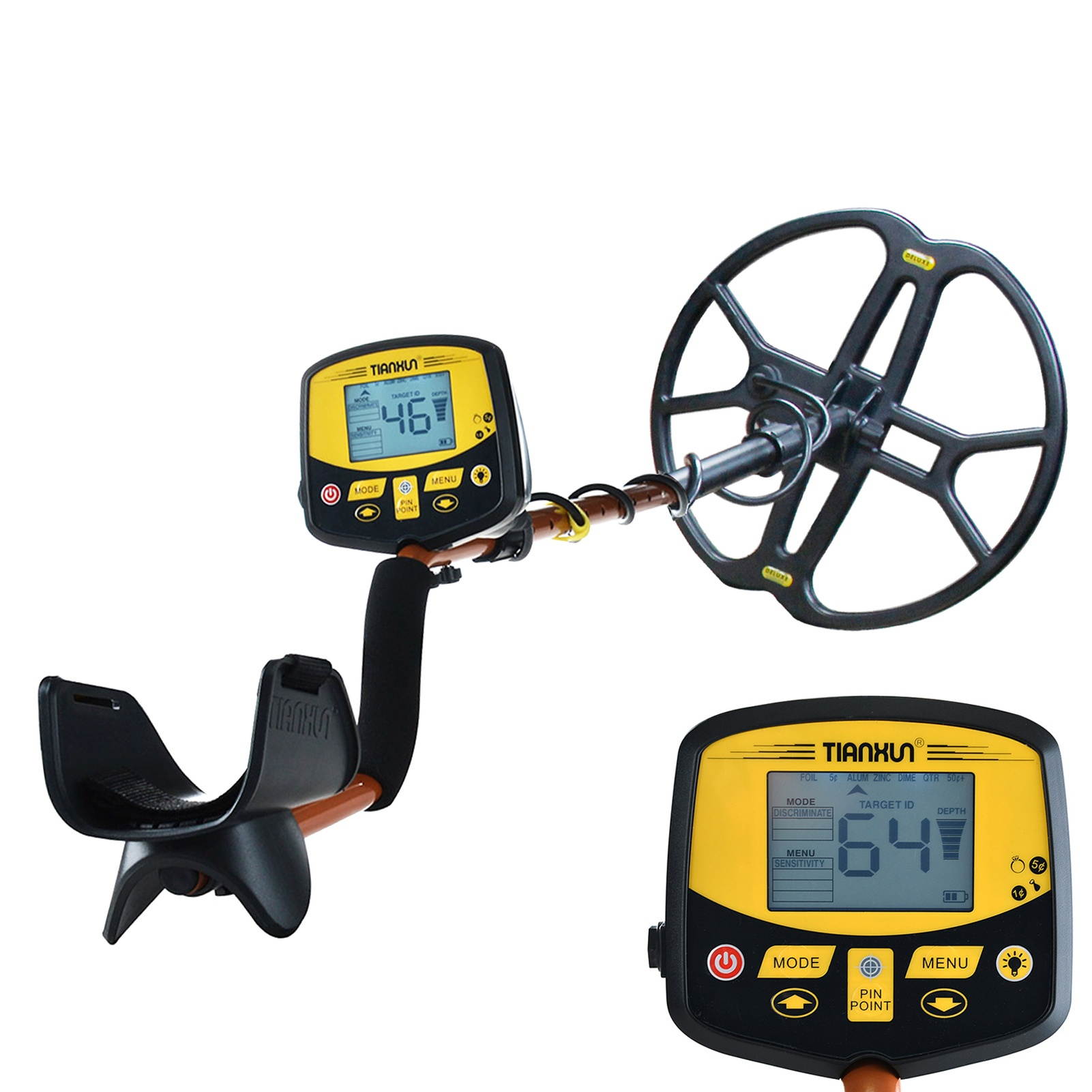 TIANXUN TX-950  Dis-cover Pro LCD Display Screen Handheld Metal Detector Easy Installation High Sensitivity High Accuracy Metal Detecting Tool Jewe-lry Treasure Underground Gold-Metal Finder