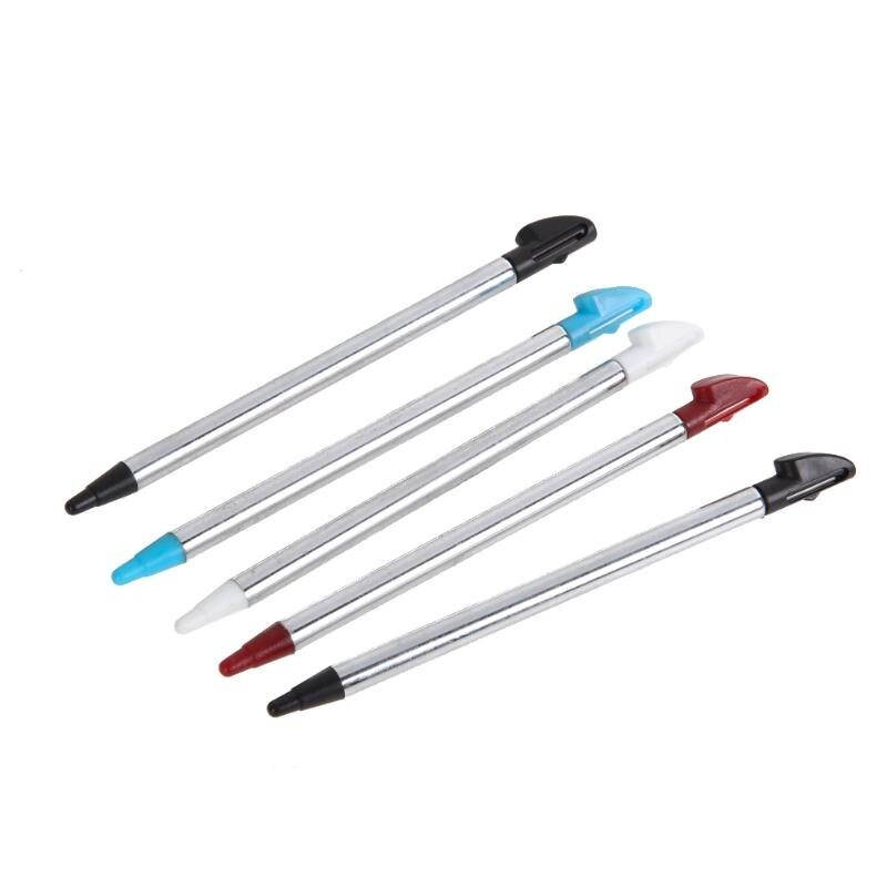 5Pcs Colors Metal Retractable Stylus Touch Pen For Nintendo 3DS XL N3DS LL US  Games Accessories Drop Shipping