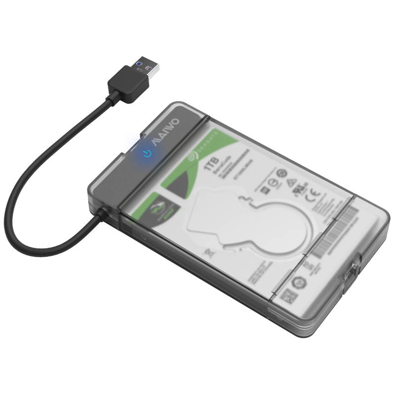 MAIWO K104A USB 3.0 to SATA Converter Adapter, Adapter Cable, External Hard Drive Enclosure for 2.5-inch 7-9.5mm SSD/HDD, Support UASP.