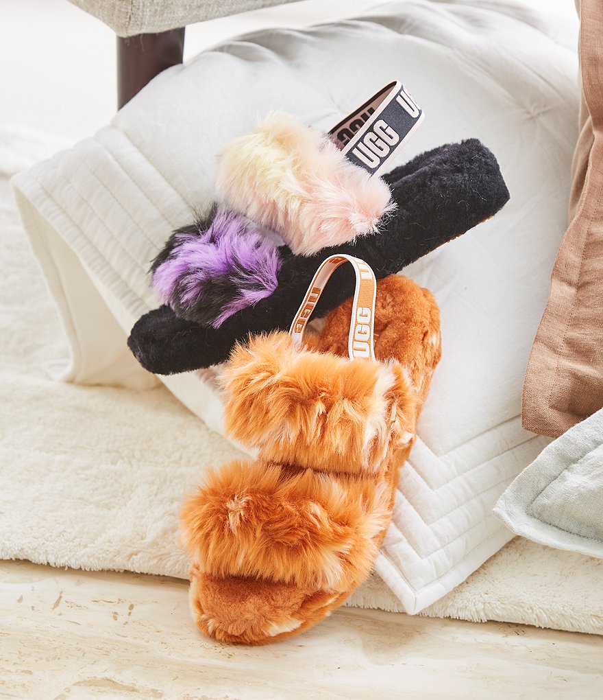 UGG&reg; Oh Yeah Spots Faux Shearling Slides