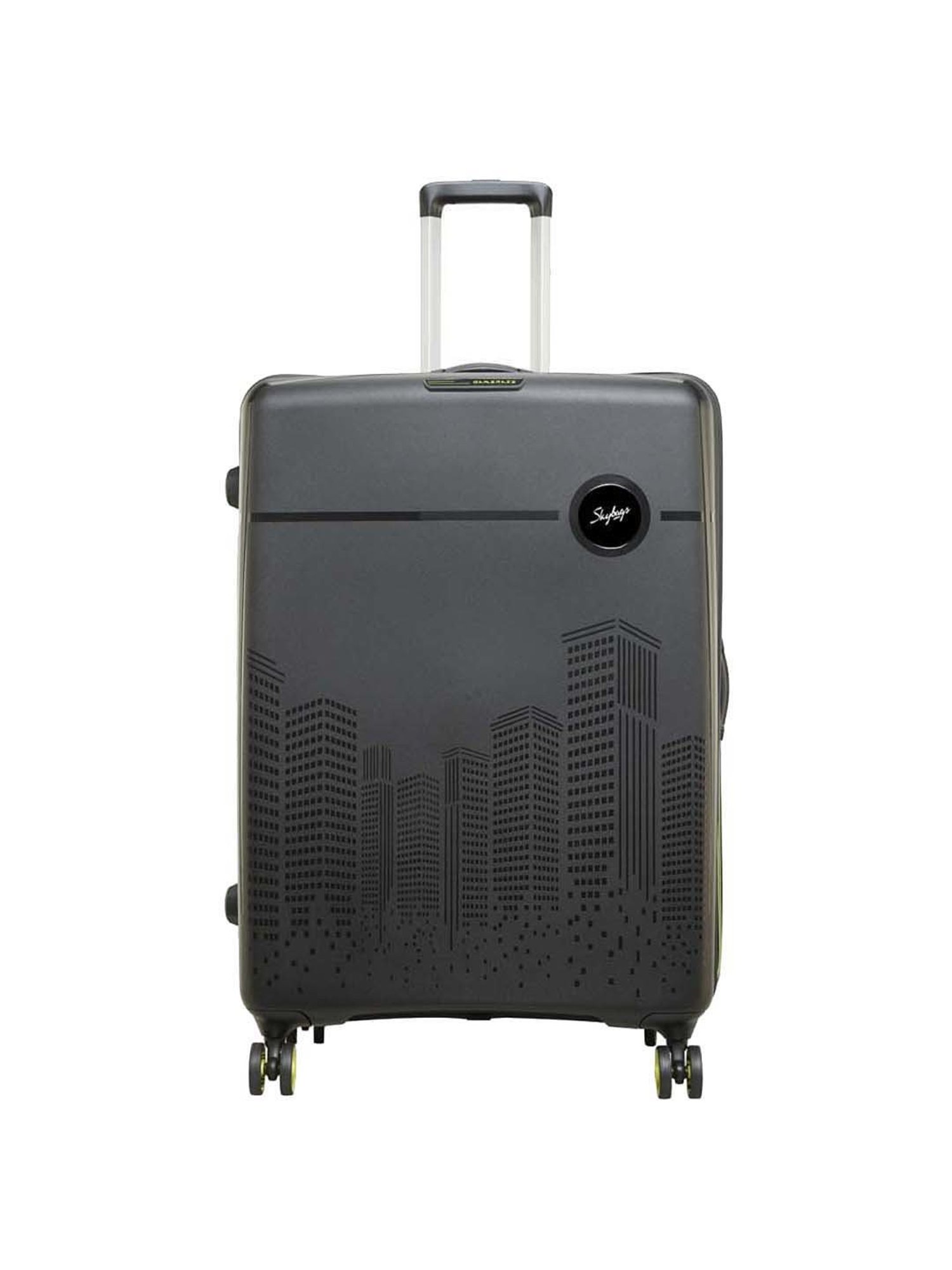 Skybags Cityscape Black Printed Hard Small Trolley Bag - 38 Ltrs