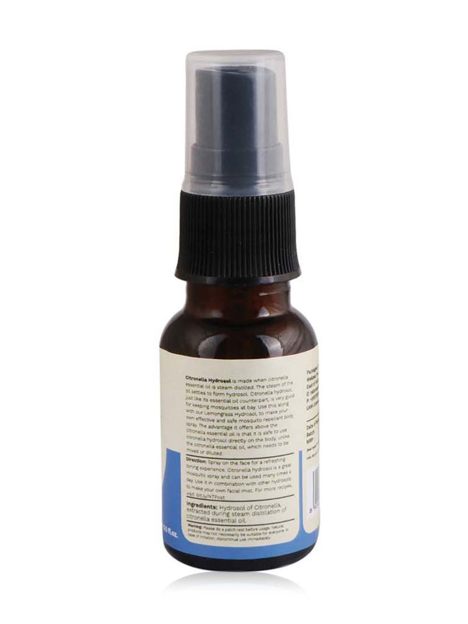 Tattvalogy Citronella Hydrosol Toner for Oily Skin Natural Mosquito Repellent Body Spray - 15 ml