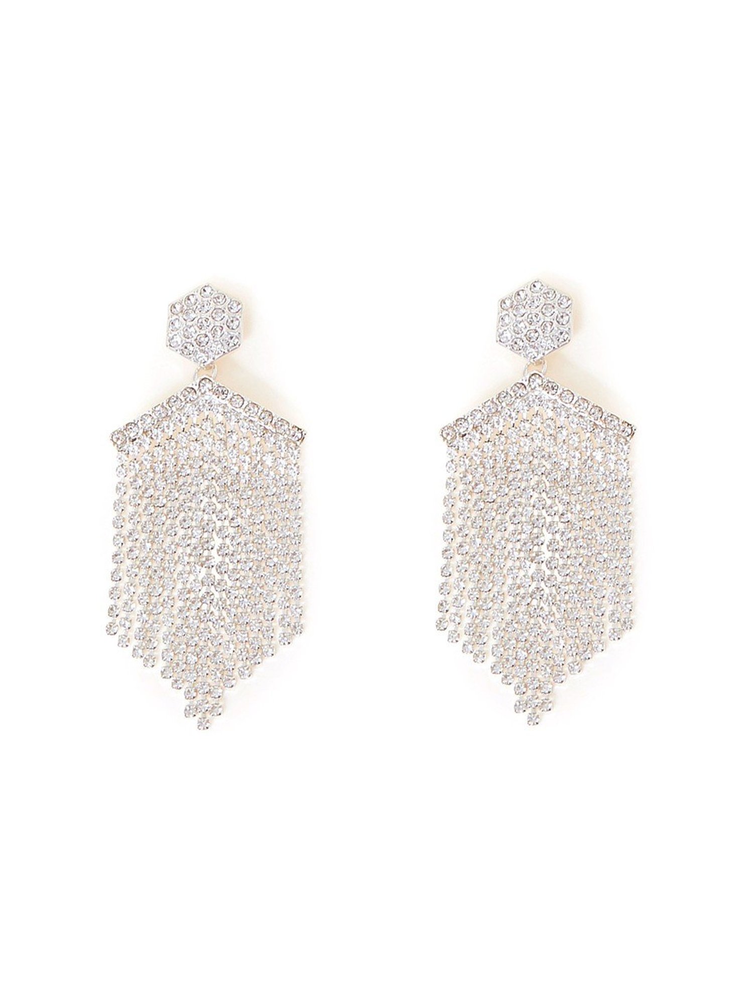 Accessorize London Statement Stud Waterfall Dangler Earrings
