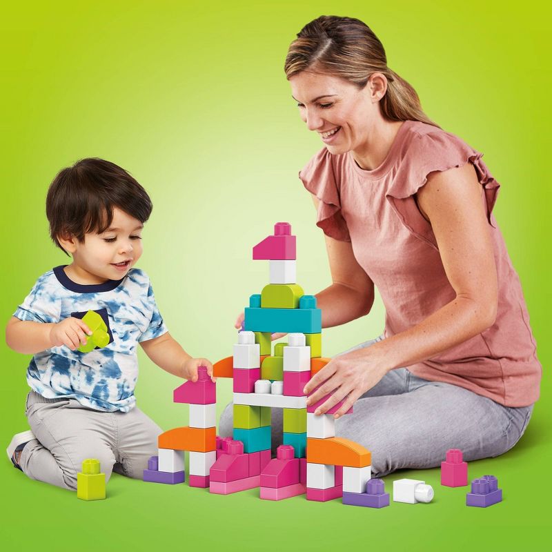 Mega Bloks First Builders Big Building Bag Construction Set - Pink