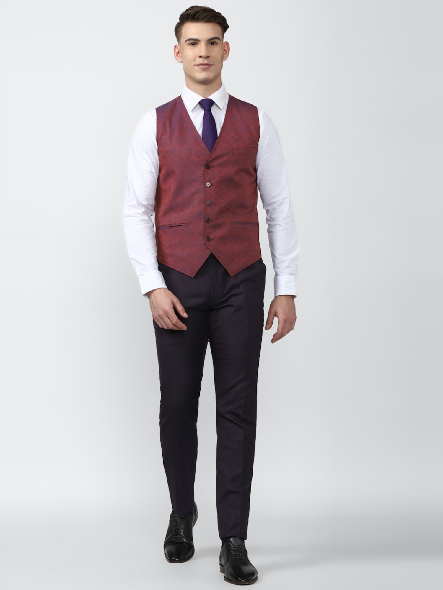 Parx Black Regular Fit Two Piece Suit
