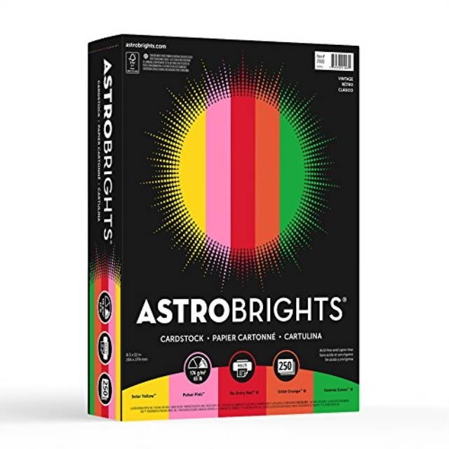 Astrobrights Paper,Ltr,250sh,65#,Ast 21003