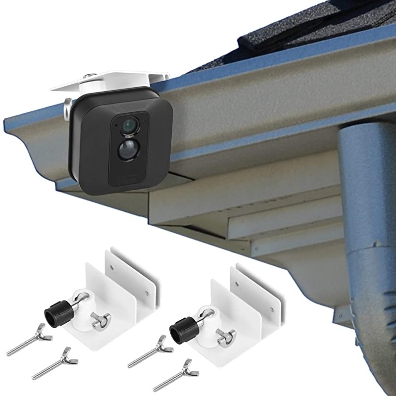 Version Gutter Mount for Blink XT amp Blink XT2 Outdoor Camera Best Viewing Angle for Your Blink XT Camera Weatherproof Aluminum Alloy Material 2 Pack White
