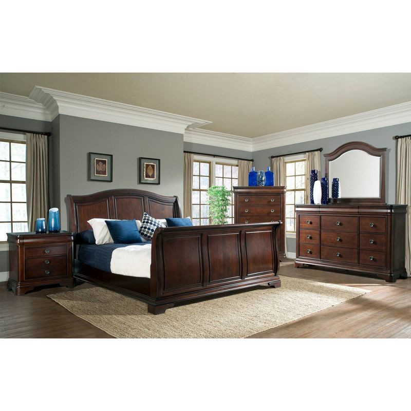 4pc Queen Conley Sleigh Bedroom Set Red - Picket House Furnishings