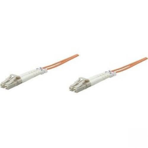 Intellinet Fiber Optic Patch Cable, Duplex, Multimode - Fiber Optic for Network Device - 128 MB/s - Patch Cable - 3 ft - 62.5/125 &micro;m - Orange