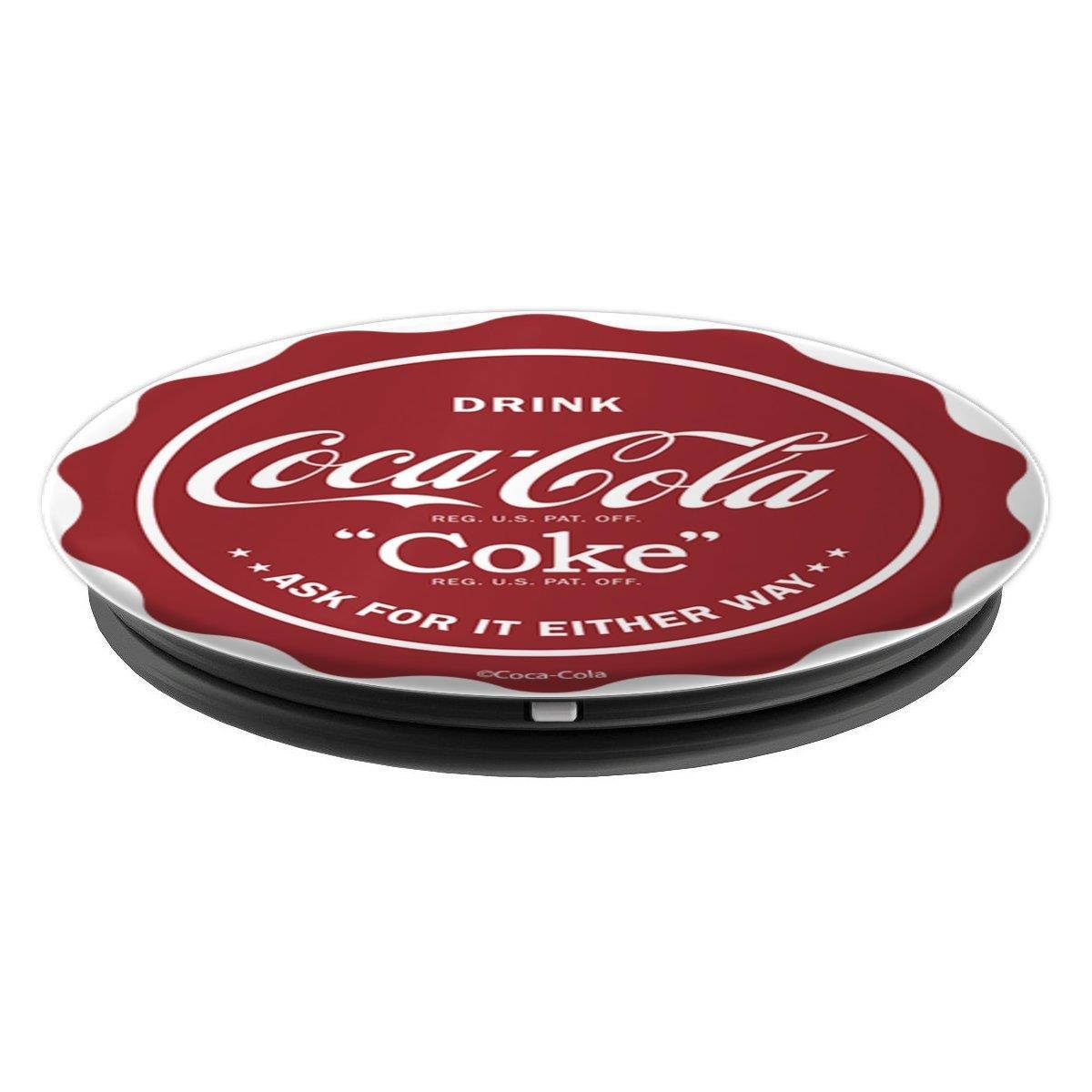 Coca-Cola Drink Coke Ask For It Either Way Bottle Cap - PopSockets Grip and Stand for Phones and Tablets
