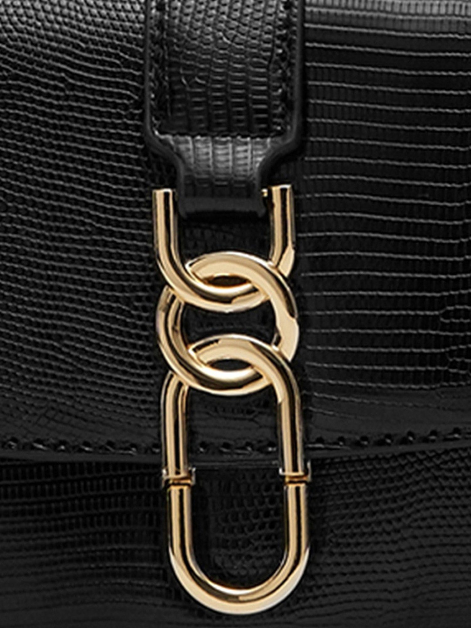 Miraggio Caroline Black Textured Small Cross Body Bag