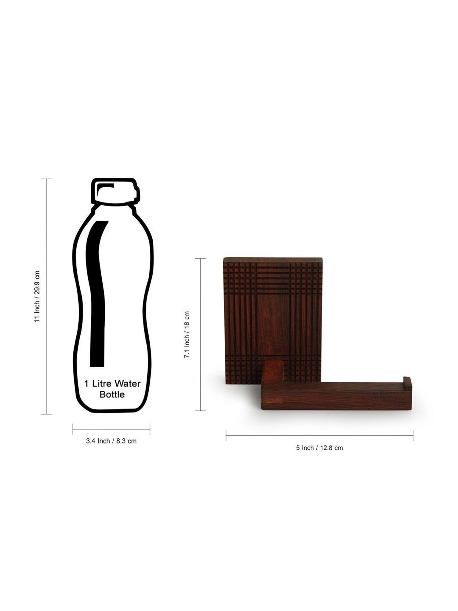 ExclusiveLane Brown Sheesham Wood Checkered Frame Handcrafted Tissue Roll Holder