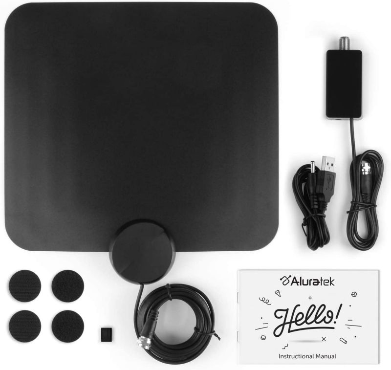 Aluratek Indoor HD Digital Amplified TV Antenna (Free Over-The-Air) HDTV Channels