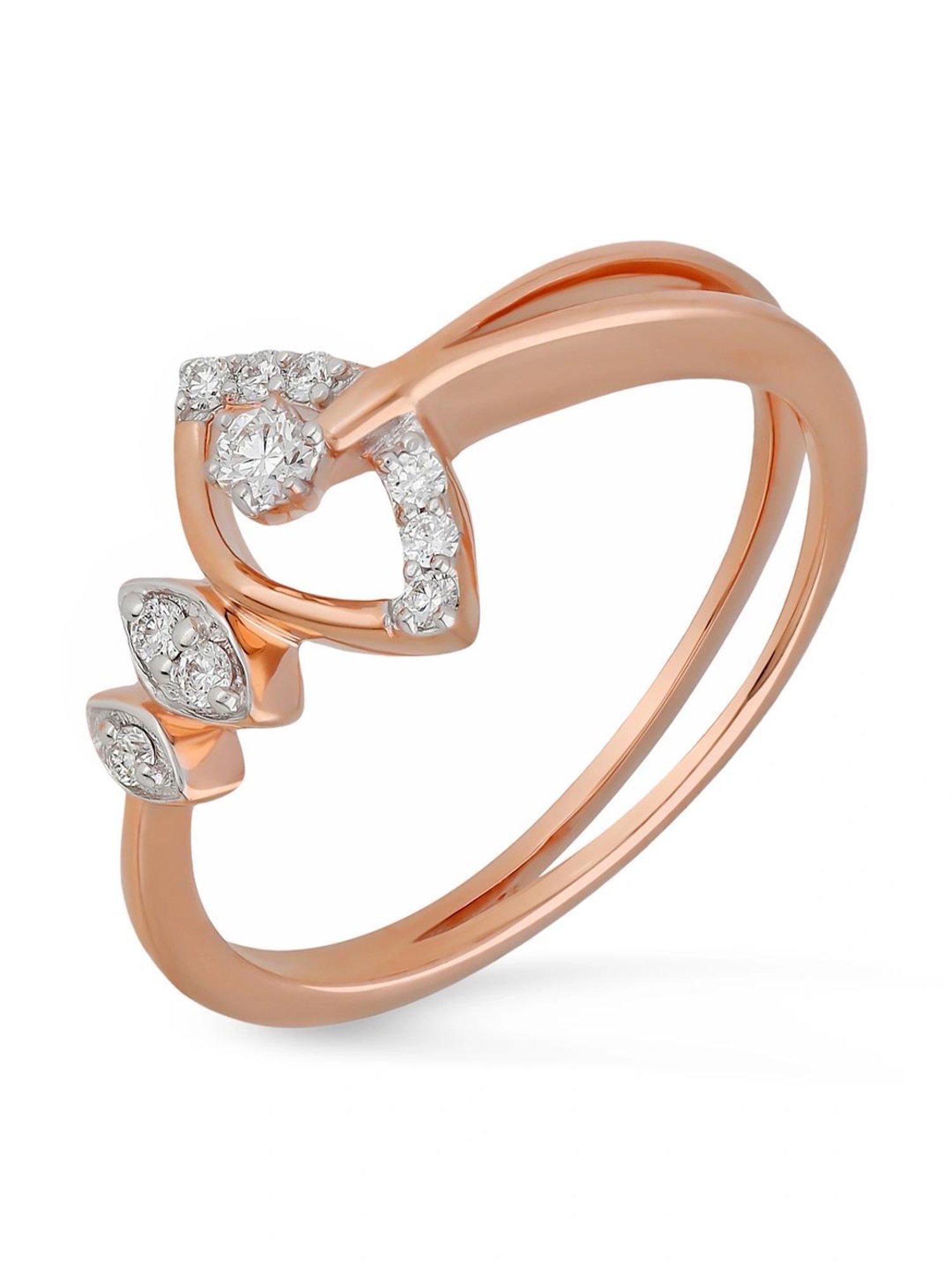Malabar Gold and Diamonds 18k IGI Certified Diamond Rose Gold Ring for Women