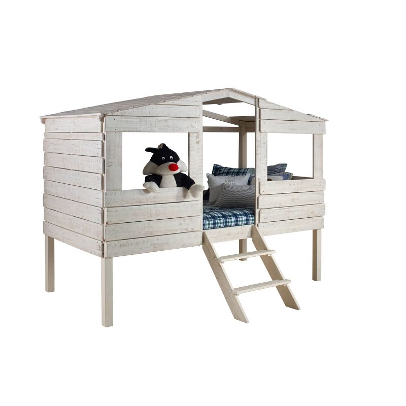 Twin Tree House Loft Rustic Sand - Donco Kids