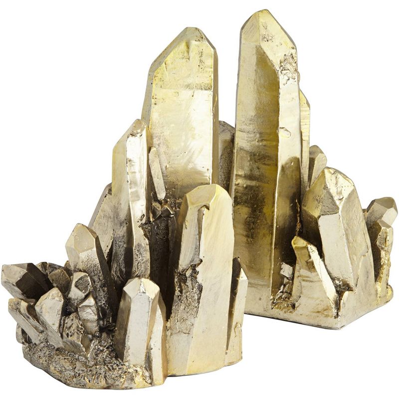 Studio 55D Talbot Shiny Gold Crystal Decorative Bookends