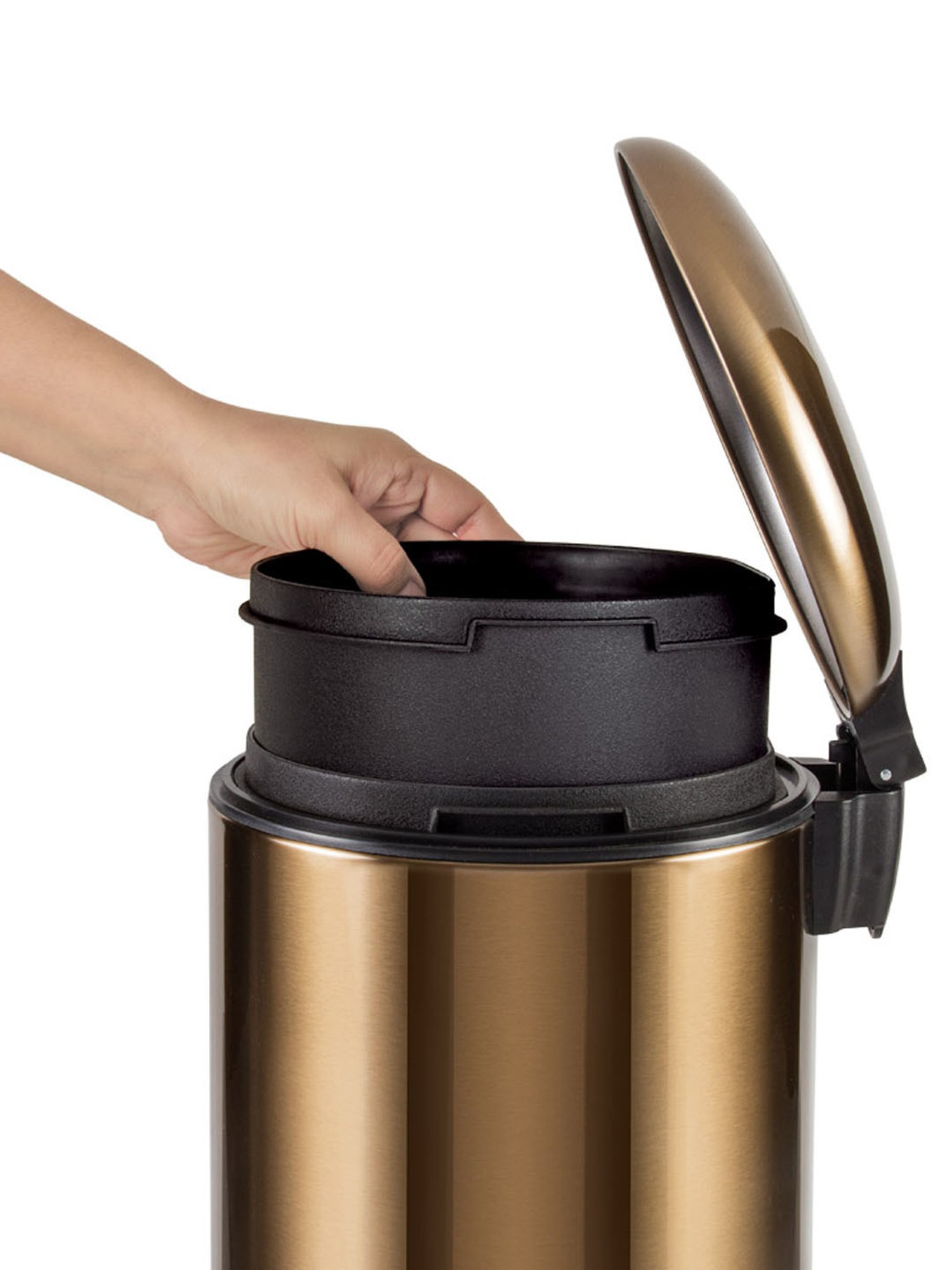 Freelance Bronze Steel Set of 1 Dustbins
