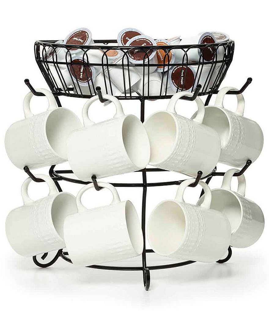 Gourmet Basics by Mikasa Avilla Picnic Plate Napkin and Flatware Storage Caddy with Paper Towel Holder