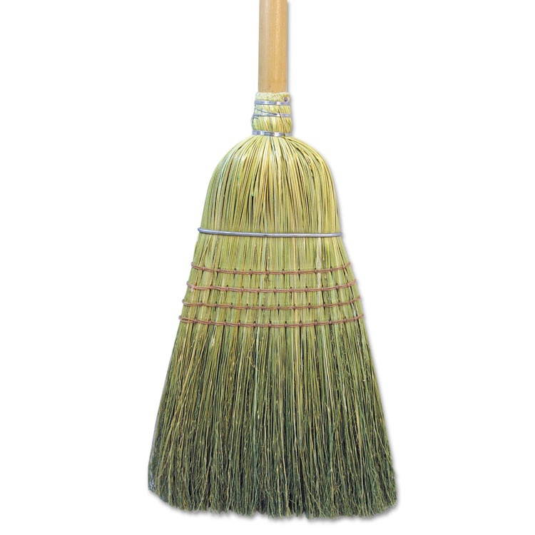 Boardwalk Warehouse Broom Corn Fiber Bristles 42" Wood Handle Natural 932CEA