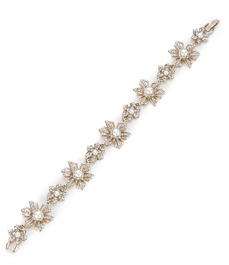 Marchesa Pave Flower Flex Bracelet