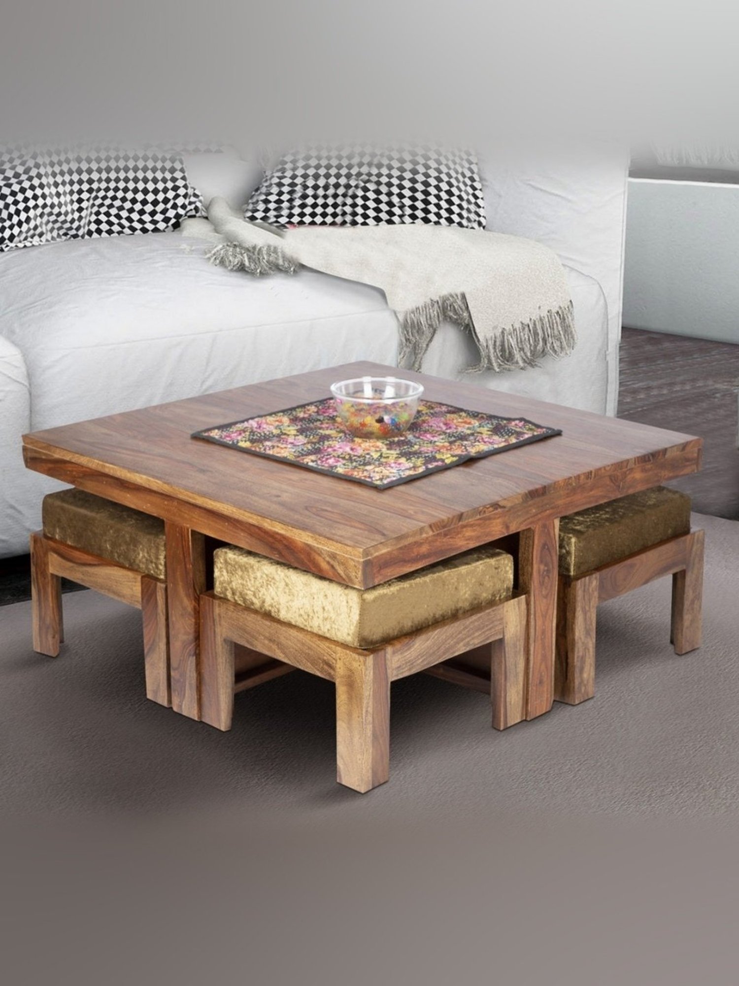 Glass Oval Living Room Metal Coffee Table - Saracina Home
