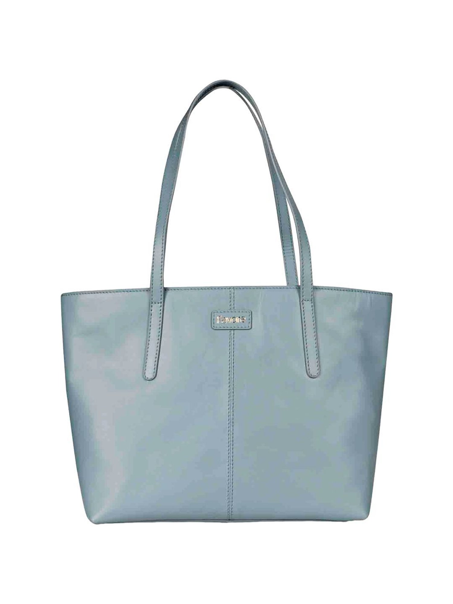 Saint G Blue Solid Medium Handbag