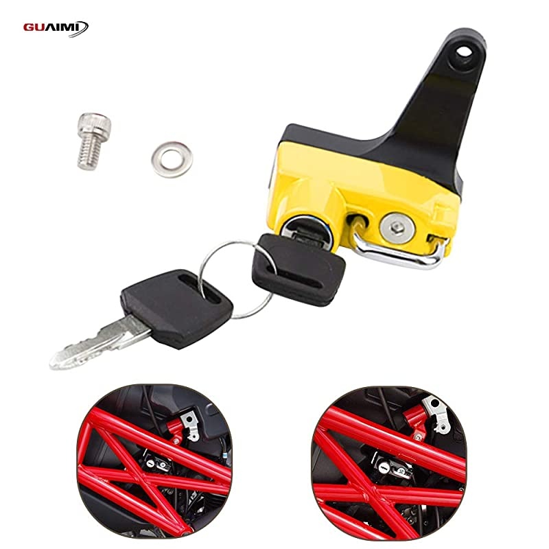 Motorcycle Anti-Theft Helmet Lock for Ducati Monster 696/796 all years Montser 1100 2009-2010 (Non EVO model) -Yellow