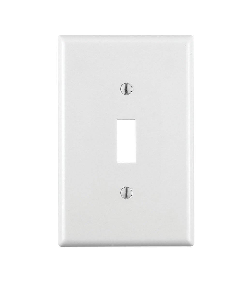 Leviton Wht 1-Toggle Wall Plate 021-80501-00W Unit: EACH