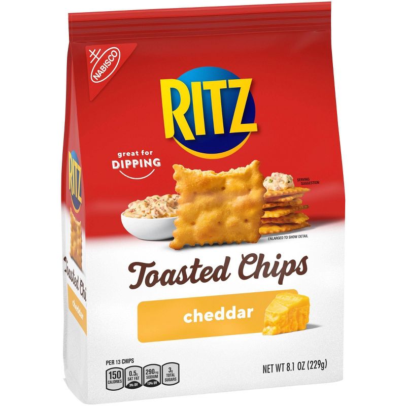 Ritz Toasted Chips, Cheddar - 8.1oz