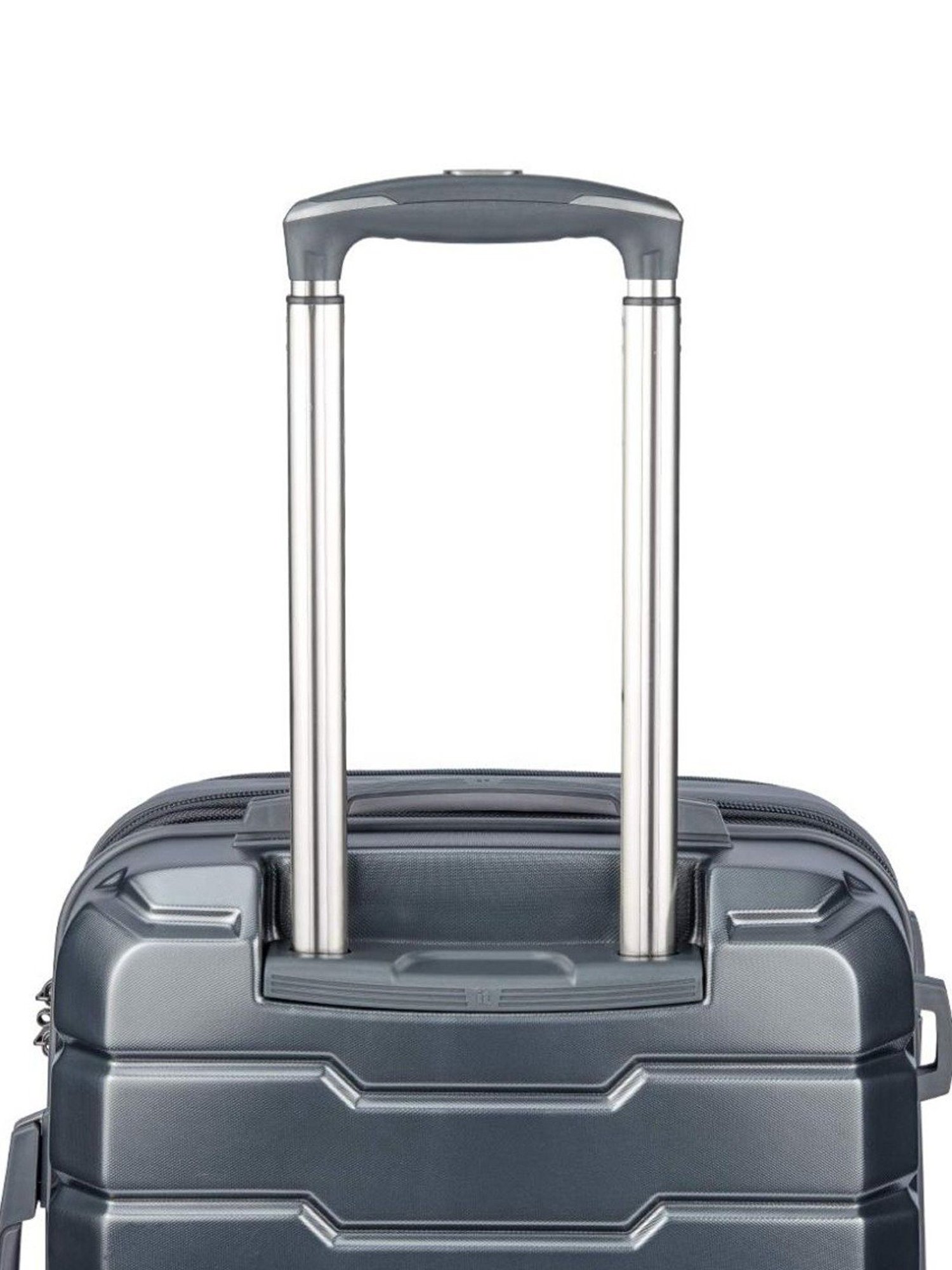 it luggage Prosperous Metalic Grey Medium-24 inches Expandable Hardsided Trolley Bag with TSA Lock