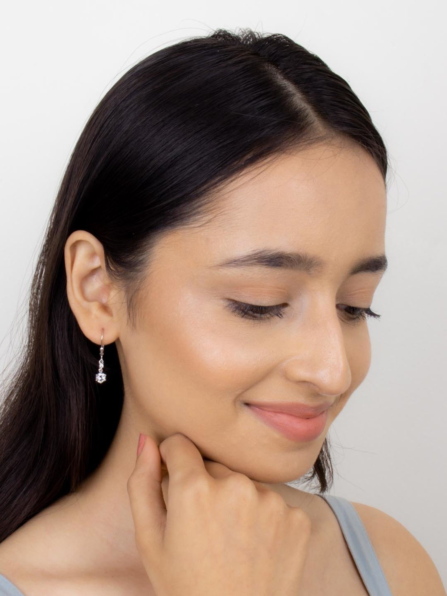 Ornate Jewels 92.5 Sterling Silver Cubic Zirconia Earrings for Women