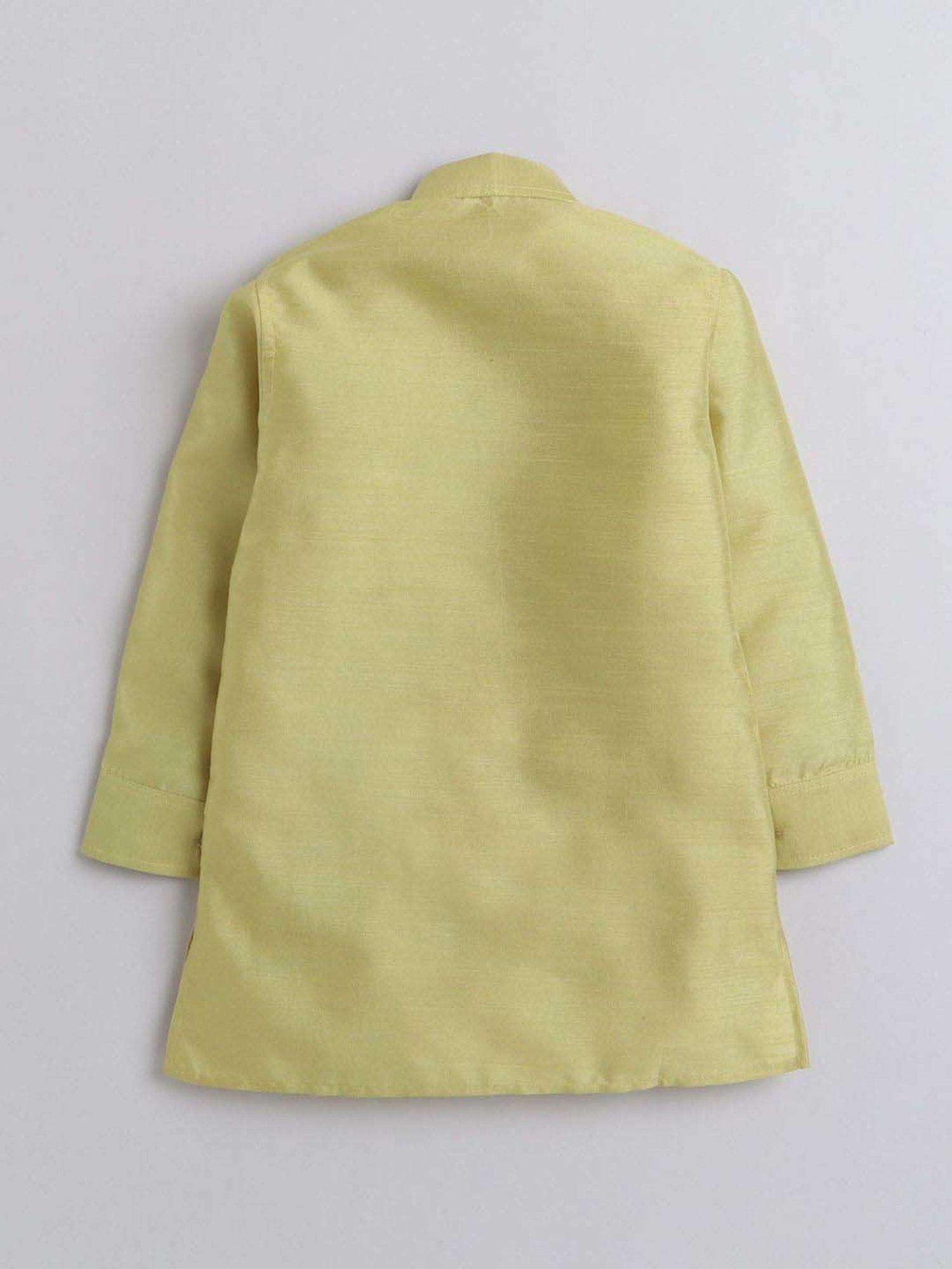 Ahhaaaa Kids Green Embellished Full Sleeves Kurta Set