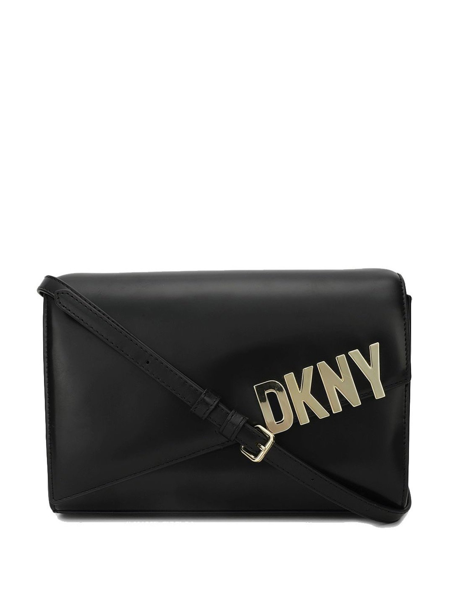 Dkny Black Leather Solid Sling Handbag