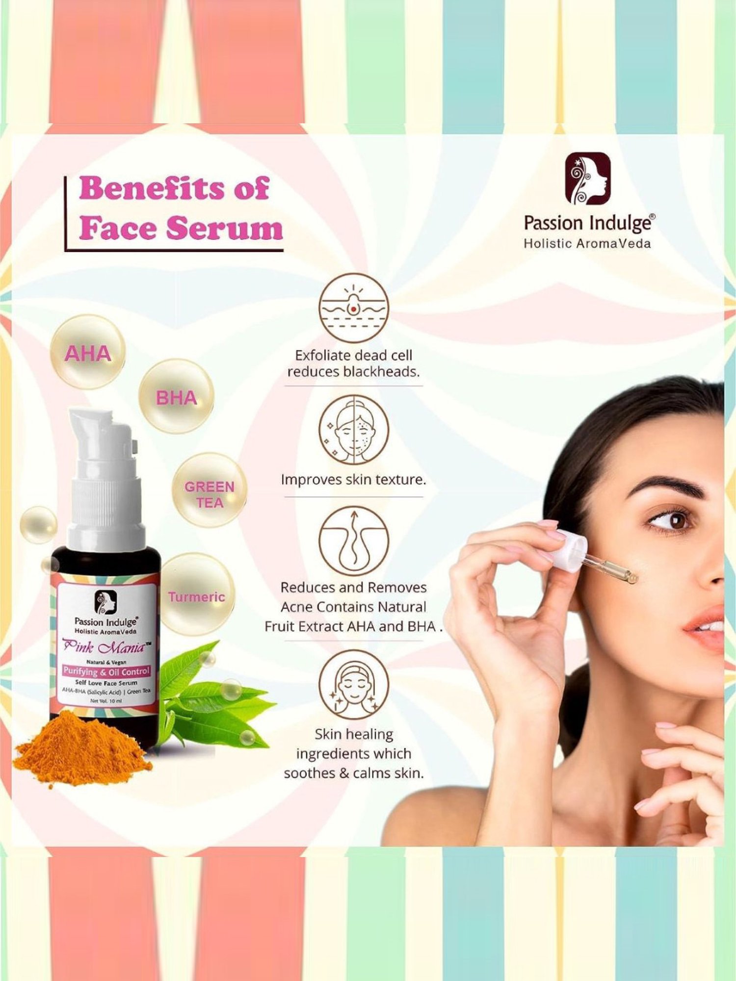 Passion Indulge Pink Mania Purifying & Oil Control Self Love Face Serum - 10 ml