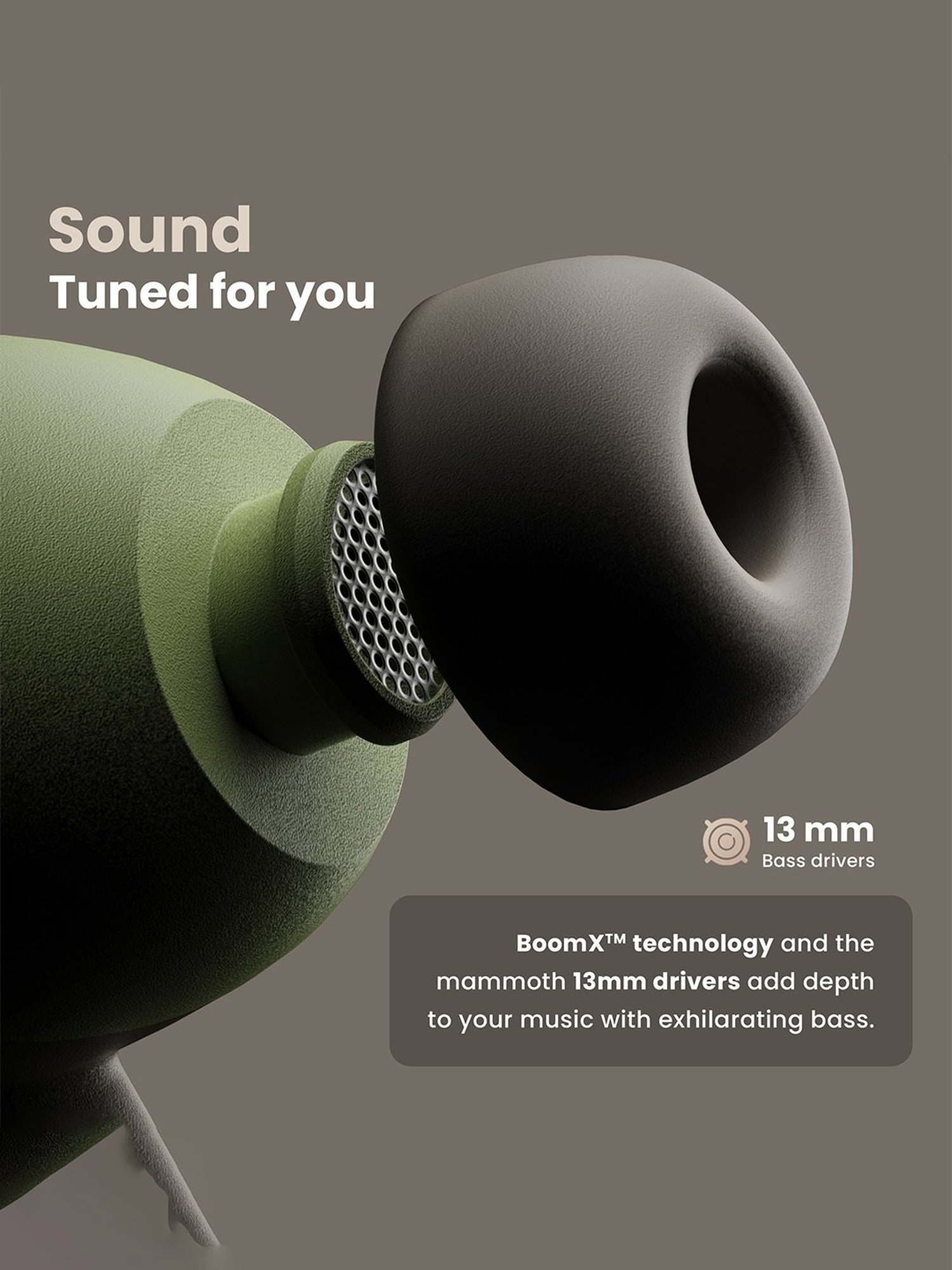 Boult Audio Airbass Z35 TWS Bluetooth 5.3 Earbuds with 32H Playtime (Pista Green)