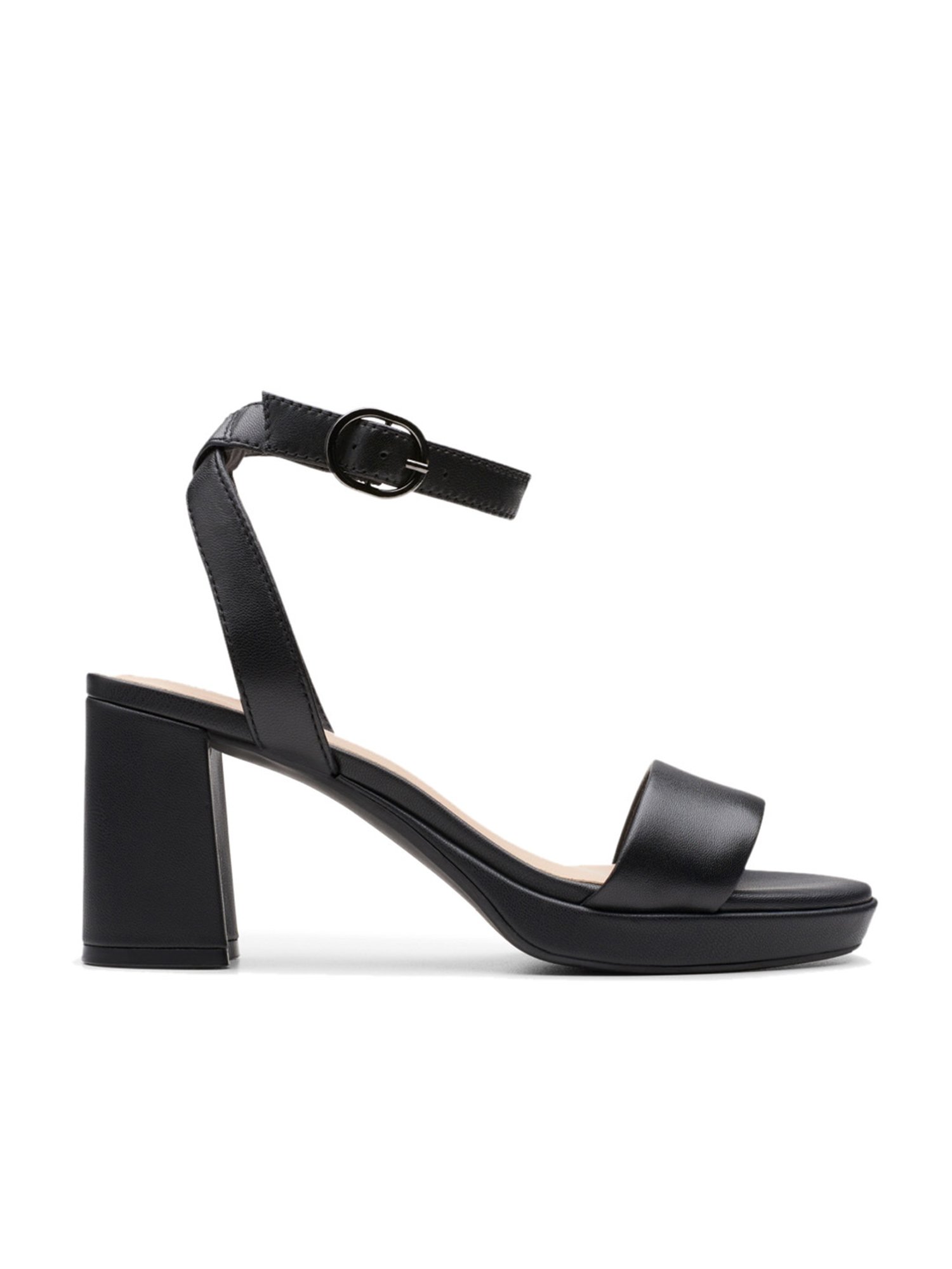 Clarks Women's AmbyrLyn Bay Black Ankle Strap Sandals
